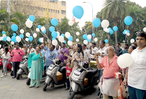 TVS Motors delivers 100 iQubes in Chennai