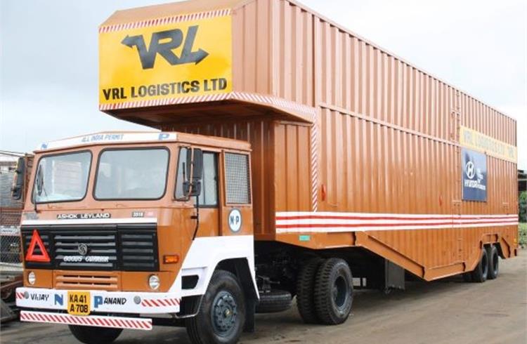 About 90 percent of VRL Logistics'  annual revenues comes from parcel delivery with pan-India last mile connectivity.