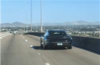 New Taycan demonstrated its much-improved long-distance potential on Interstate Highway 405 and 5 from Los Angeles to San Diego and back.