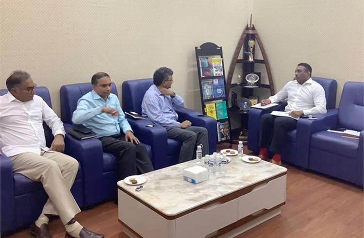SoftBank representatives met Andhra Pradesh Minister for Industry, Commerce and IT, Mekapati Gautam Reddy yesterday.