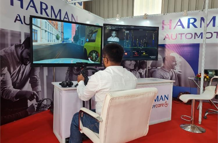 Harman's automotive division was present with its 'ReadyCare' fully-integrated ADAS solution for monitoring driver's physical and mental distraction levels.