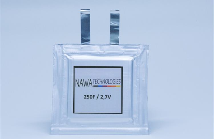 Nawa Tech’s carbon-based ultra-capacitors, which charge and discharge in seconds, are capable of picking up energy from regenerative braking and supplying it back to an electric motor very quickly. They offer very fast energy transfer, unlike lithium-ion albeit while they have five times more energy storage than existing tech, lithium-ion does still offer greater overall capacity.