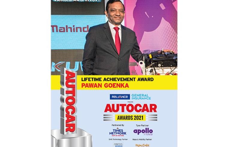 Dr Pawan Goenka, Managing Director of Mahindra & Mahindra, won the Lifetime Achievement Award.