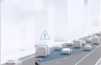 Bosch's forward collision warning function alert riders of quickly approaching vehicles in front.