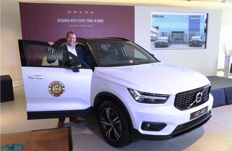 Charles Frump, managing director, Volvo Car India at the regional launch of XC40 in Indore.