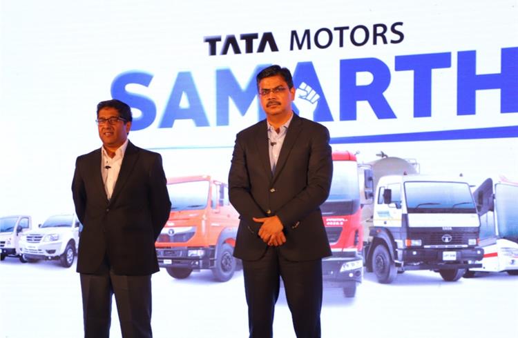 L-R: R T Wasan, vice-president, Marketing and Sales, CVBU, Tata Motors and Girish Wagh, president, CVBU, Tata Motors at the launch of ‘Samarth’ – a first-of-its-kind program for CV drivers in India.