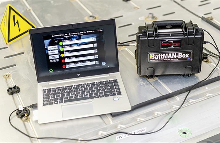 •	Audi Brussels and Volkswagen Group Components have developed a new quick check system; BattMan ReLife evaluates battery health in minutes and the result shows which cells and modules can be reused