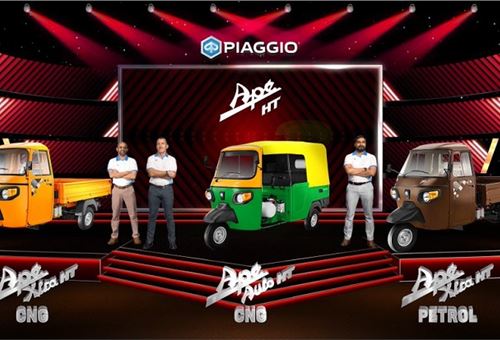 Piaggio launches 300cc Ape’ HT cargo and passenger three-wheeler range