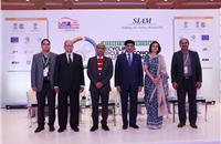 TERI's S Bhattacharjya, Dr GK Pandey, Ex-Member (Technical), NGT; govt of India's Sujit K Bajpayee, Pravin Agarwal, Ruchika Chaudhary Govil, Joint Secretary, Ministry of Steel; PK Banerjee, ED, SIAM.