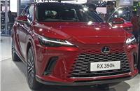 Lexus RX350h Luxury variant was showcased at Auto Expo 2023 and is priced at Rs 95.80 lakh.