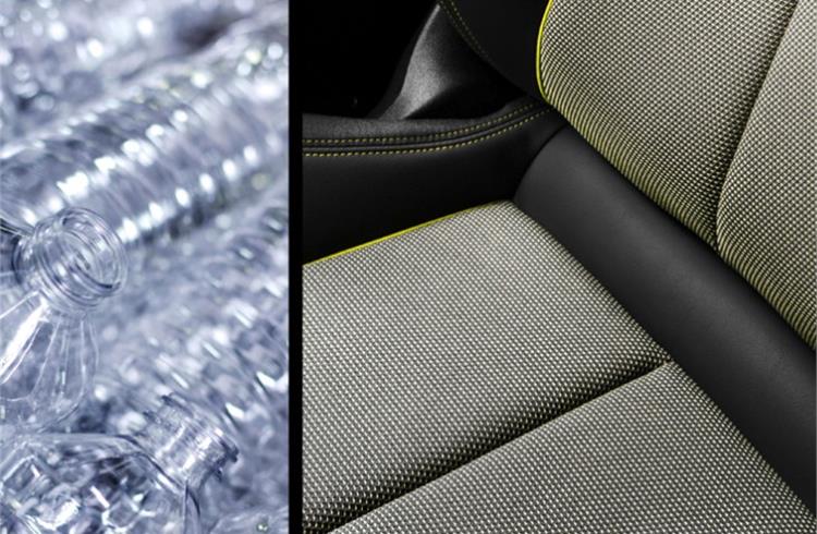 Seat upholstery made from secondary raw materials are being used for the first time in the fourth generation of the Audi A3.
