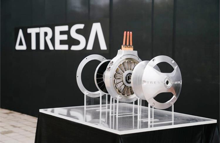 The DAX 1 e-axle integrates Tresa’s Flux 350 motor, motor controller, AMT gearbox and differential into a single compact unit.