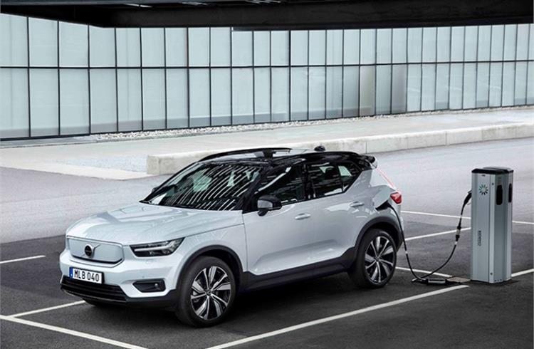 The all-wheel drive XC40 Recharge offers a projected range of over 400km on a single charge and output of 408hp.