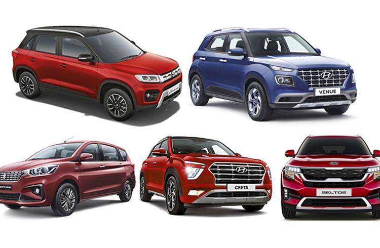 Top 5 UVs in FY2020 | Maruti Vitara Brezza holds onto its crown, demand surges for Venue, Ertiga and Seltos