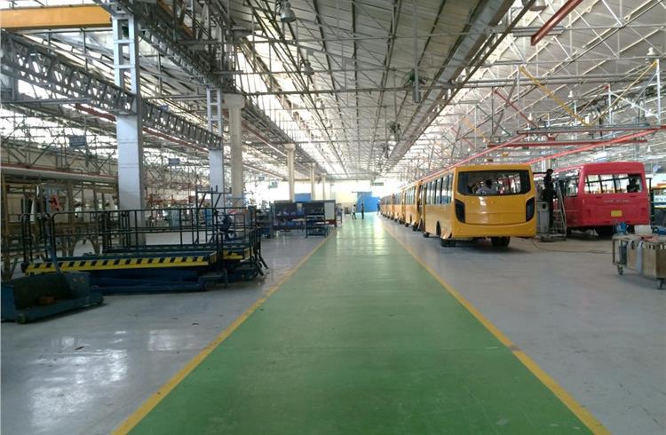 Ashok Leyland's bus plant in Alwar, Rajasthan