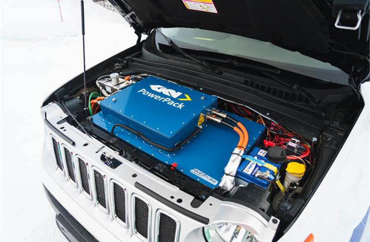 The advanced eDrive system in the GTD19 replaces the Jeep Renegade’s IC engine with a 120kW GKN e-motor, delivering max torque of 3,500Nm and vectoring of up to 2,000 Nm to either of the front wheels.