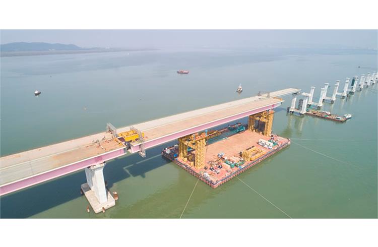  Longest orthotropic steel deck placed in Mumbai as part of Mumbai Trans Harbour Link
