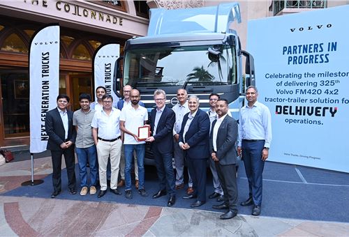 Volvo Trucks India delivers 325th tractor-trailer to Delhivery, gets letter of intent for 200 more