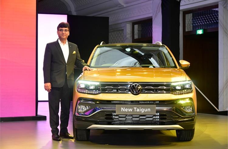 VW India's Ashish Gupta (seen with the upcoming Taigun SUV): 