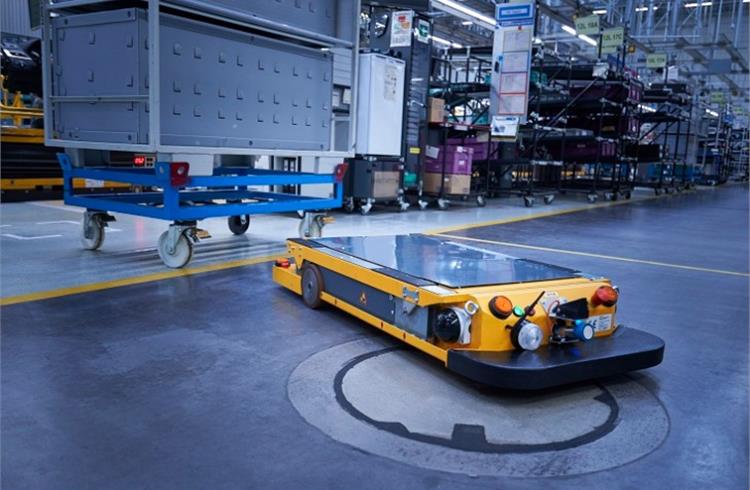 Smart Transport Robot at BMW Group Plant Regensburg.