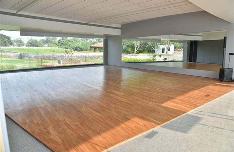 Dance away your blues: Utsah has a dance room with professional vinyl flooring and a sound system.