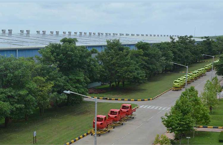 Tata Motors' Dharwad, Karnataka plant. The manufacturing plants at Jamshedpur, Lucknow, Pantnagar, Pune, Sanand and Dharwad have large artificial lakes, effluent recycling and expansive green belts.