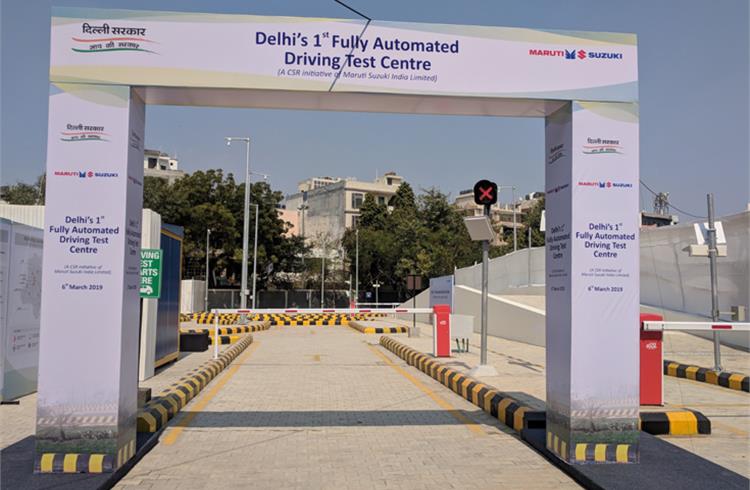 The fully automated driving test centre (ADTC) at the regional transport office (RTO) in Mayur Vihar, Delhi.