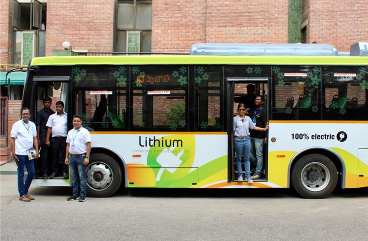 Lithium Urban Tech introduces e-bus in its New Delhi fleet