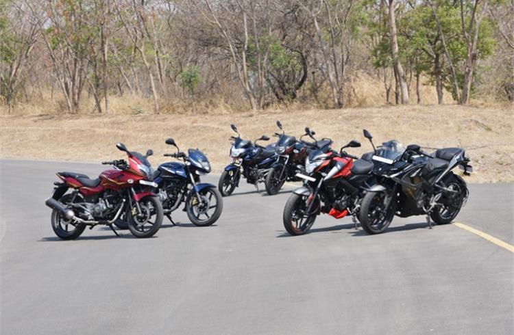 Bajaj sells a wide variety of motorcycles - all the way from a commuter to a fully-faired performance bike.