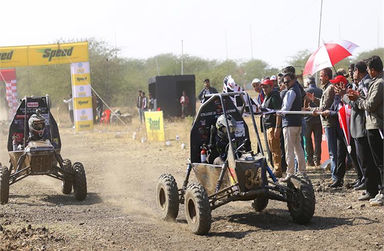Chequered flag of the endurance race of mBAJA  SAE India
