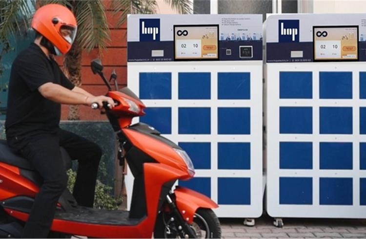 HOP Electric Mobility’s launches battery-swapping station initiative in Jaipur