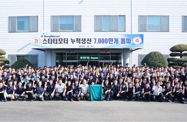 BorgWarner produces its 70 millionth starter in South Korea