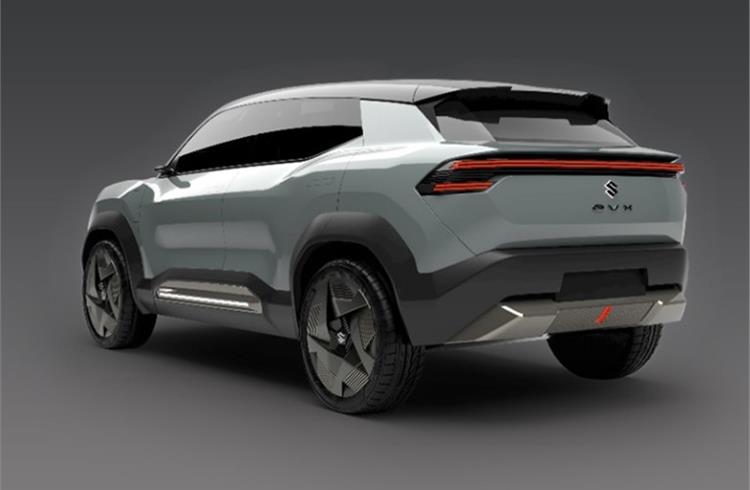 The SUV eVX will be powered by a 60kWh battery pack offering up to 550km of driving range.