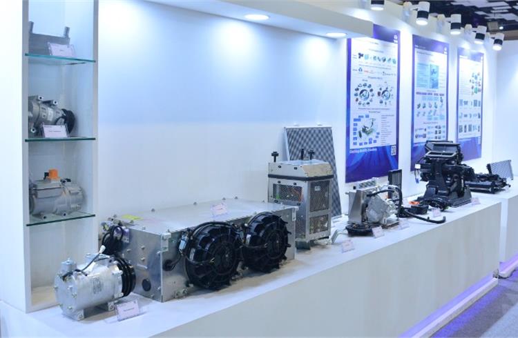 Tata AutoComp Systems produces a range of EV components such as traction motors, controllers, e-compressors, battery pack, BMS, and EV chargers.