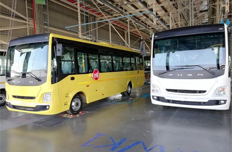Daimler Buses India produces 100th FUSO bus for export markets