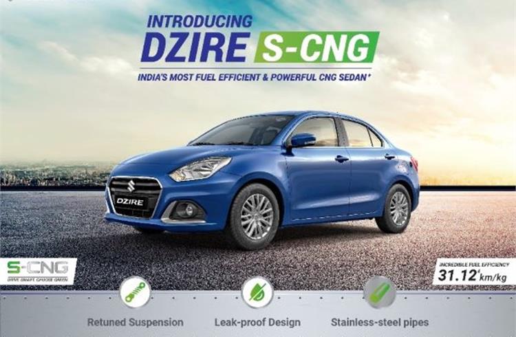 Maruti launches CNG-powered Dzire