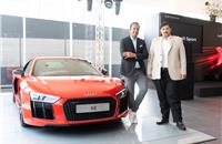 L-R: Rahil Ansari, Head, Audi India and Rajiv Sanghvi, Managing Director, Audi Hyderabad.