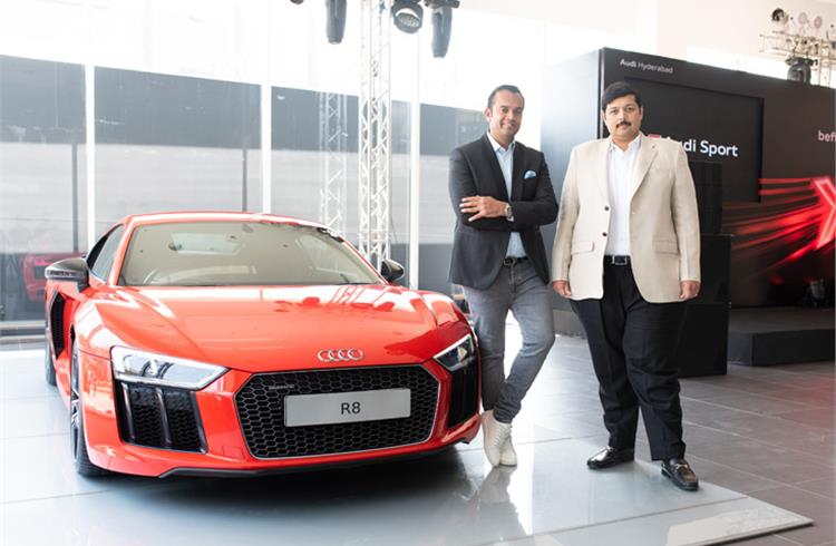 L-R: Rahil Ansari, Head, Audi India and Rajiv Sanghvi, Managing Director, Audi Hyderabad.