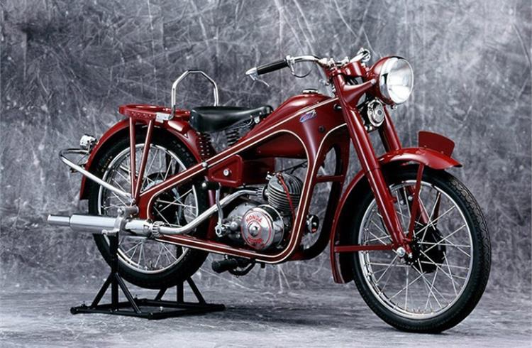 The Dream D-Type was Honda’s first major motorcycle model manufactured in 1949.