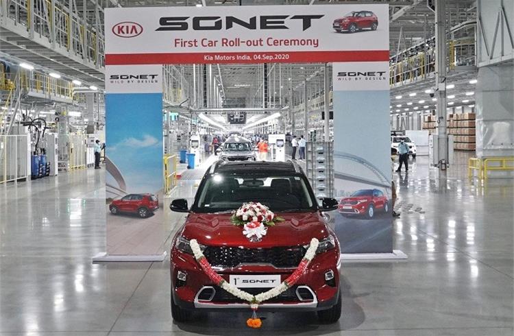 First Kia Sonet rolls out from Anantapur plant