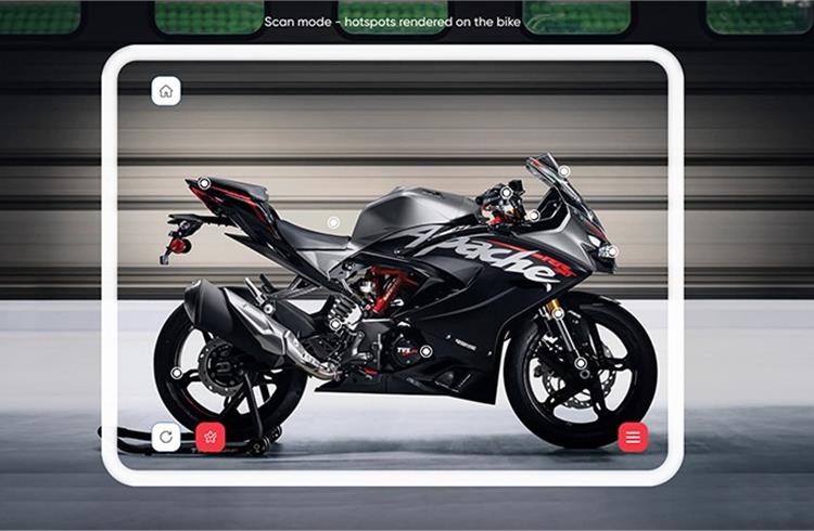 Each module has three different modes: Place to explore (AR-based), Scan a real bike (AR-based) and the 3D mode (for non-AR compatible devices).