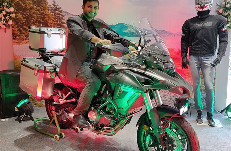 Vikas Jhabakh, managing Director, Benelli India at the launch of the Benelli Noida dealership