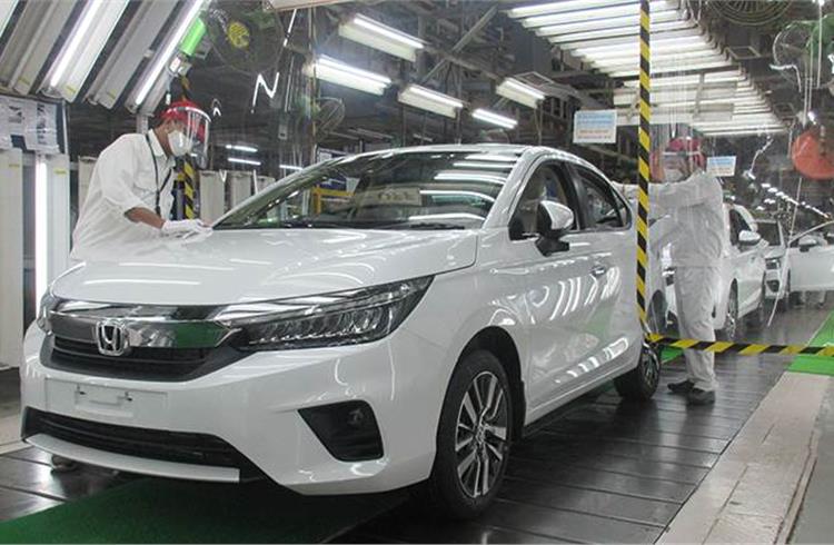 Honda Cars India began production of the new midsize sedan on June 24 at its Greater Noida plant in Uttar Pradesh.