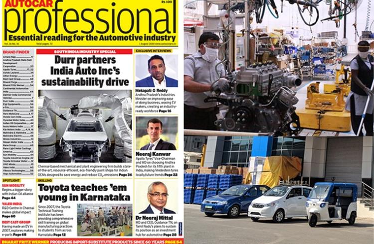 Autocar Professional’s latest issue, its annual ‘South India Industry Special’ brings you highlights of the automotive action across Andhra Pradesh, Telangana, Tamil Nadu and Karnataka.
