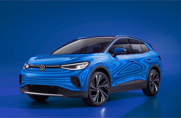 Volkswagen unveils new all-electric compact SUV ID.4 based on the new modular electric drive matrix (MEB).