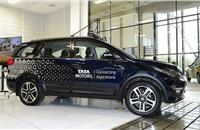 Tata Motors showcased the autonomous Hexa at the NAIC opening.