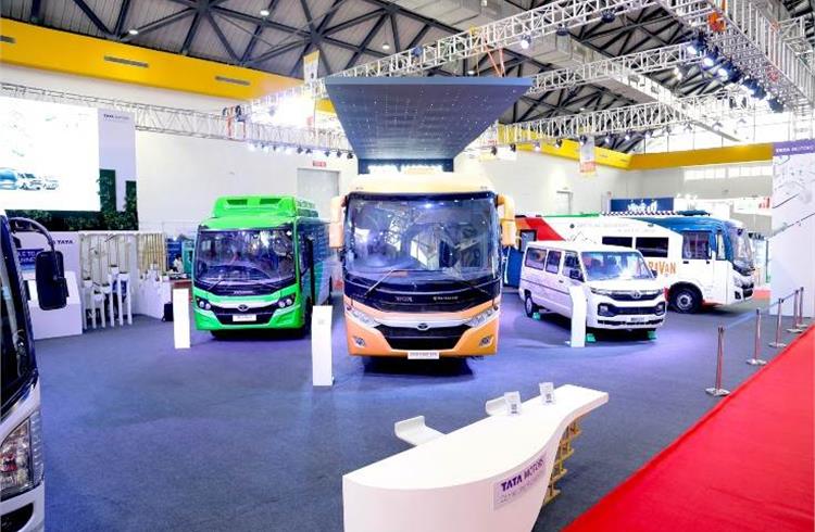 Tata's display of mobility solutions at Prawaas 3.0