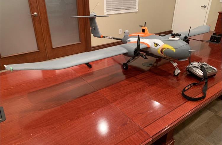 To keep birds away from airport runways, DEP has designed and developed a 7-foot fixed-wing drone that has an ultrasonic emission device, an audible sound emitter, and a camera.