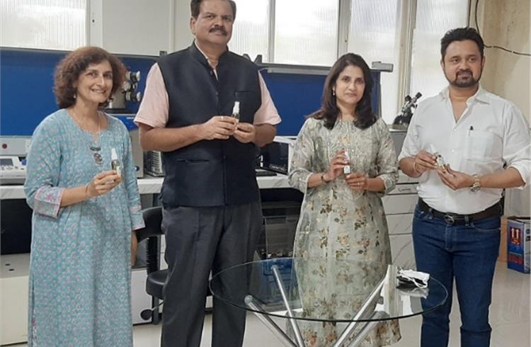  L-R: Dr Sangeeta Kale, Dean, Defence Institute of Advanced Technology; Deepak Shikarpur, director, Kinetic Comm; Kinetic Green co-founders Sulajja Firodia Motwani and Ritesh Mantri. 