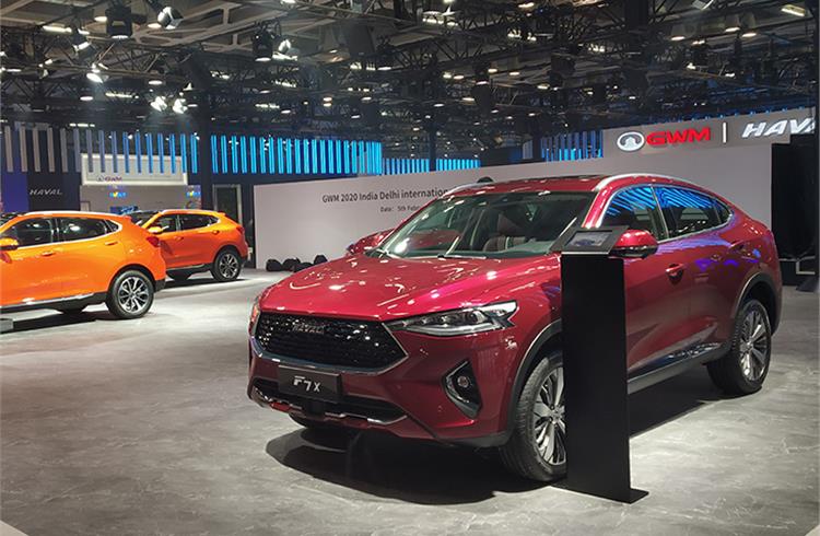 The Great Wall Motors stall at the Auto Expo 2020, held in New Delhi.
